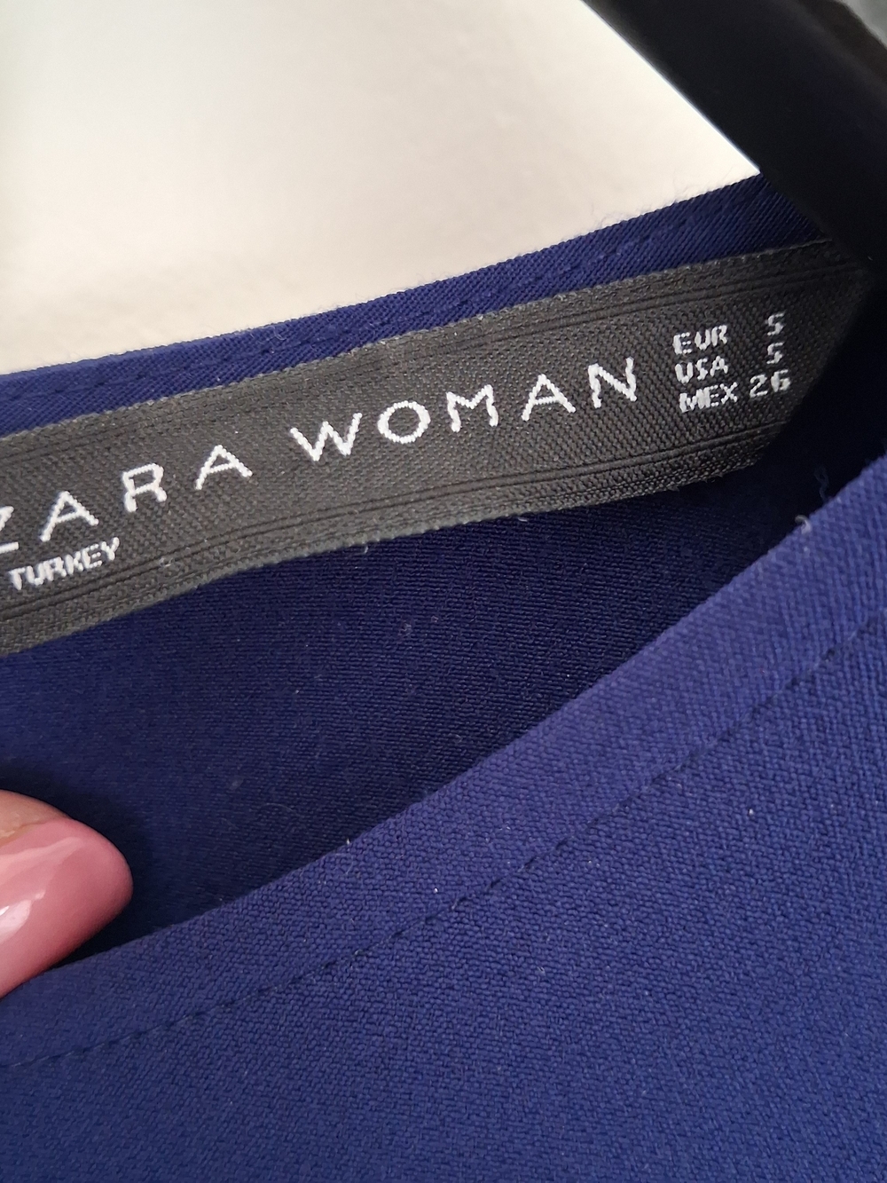 Zara Cobalt Blue Cutout Snap Back Mini Skater Dress, Small (S) - Picture 4 of 4